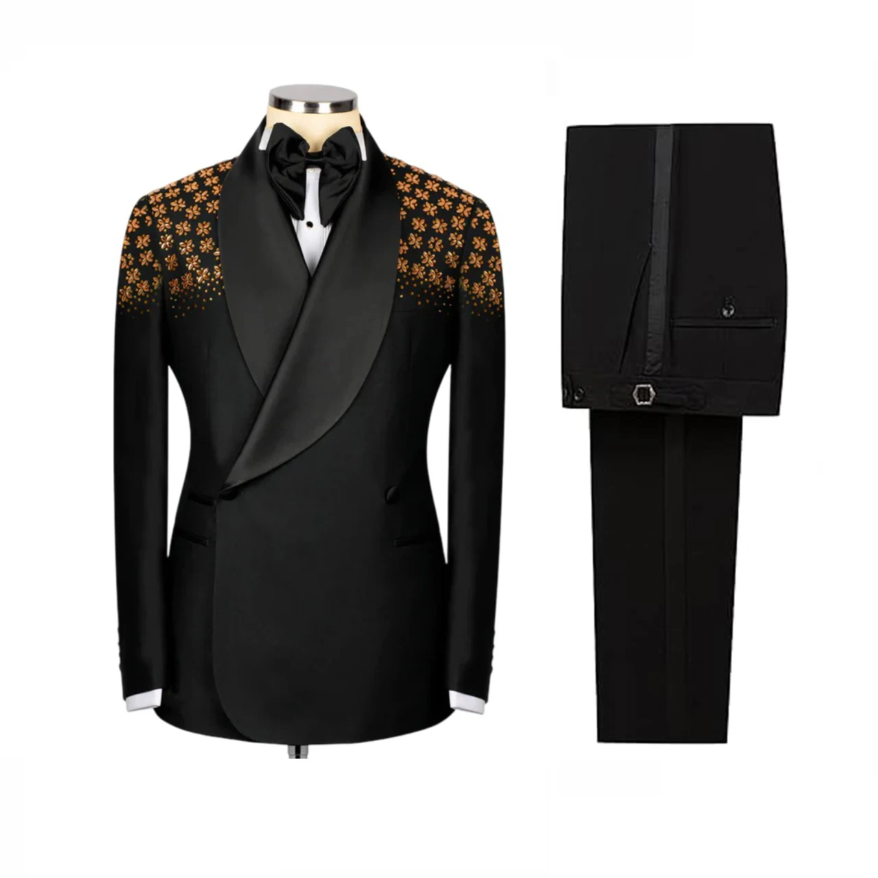 Модные мужские костюмы из 2 предметов: атласный двубортный пиджак с кристаллами и брюки, для свадьбы и выпускного вечера, на заказ, костюм Homme
Модные мужские костюмы из 2 предметов: атласный двубортный пиджак с кристаллами и брюки, для свадьбы и выпускного вечера, на заказ, костюм Homme