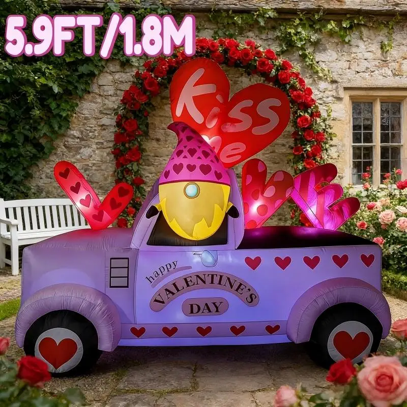 5.9FT/1.8M Outdoor Inflatable Model Valentine's Day Decor DIY Love Elf Car Model with LED Light Yard Holiday Gift Ornament
5.9FT/1.8M Outdoor Inflatable Model Valentine's Day Decor DIY Love Elf Car Model with LED Light Yard Holiday Gift Ornament