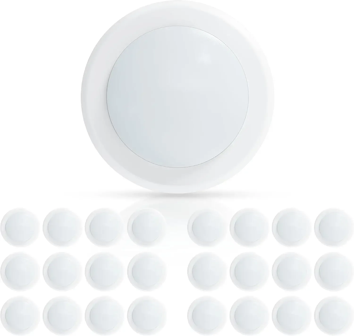 16.5W Dimmable LED Disk Lights, 1000Lm 5000K Daylight, 5/6 Inch Recessed Ceiling Downlight, ETL-Listed, 24 Pack
16.5W Dimmable LED Disk Lights, 1000Lm 5000K Daylight, 5/6 Inch Recessed Ceiling Downlight, ETL-Listed, 24 Pack