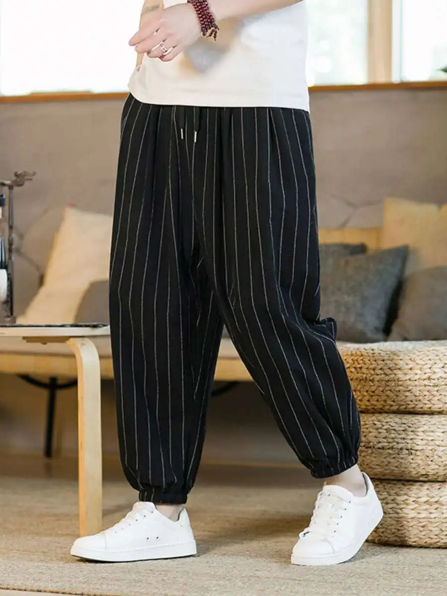 New Cotton Linen Wide Leg Pants Men Summer Thin Sle Loose Harem Pants Loose plus Size Nine Points Casual Trousers
New Cotton Linen Wide Leg Pants Men Summer Thin Sle Loose Harem Pants Loose plus Size Nine Points Casual Trousers
