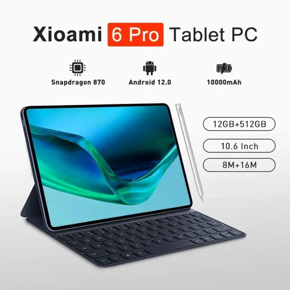 2024 New Global Version Tablet Android 12.0 XiaMi Pad 6 Pro 5G Dual SIM Card or WIFI HD Tab 16GB+512GB Snpdagn 870 Tablets PC
2024 New Global Version Tablet Android 12.0 XiaMi Pad 6 Pro 5G Dual SIM Card or WIFI HD Tab 16GB+512GB Snpdagn 870 Tablets PC