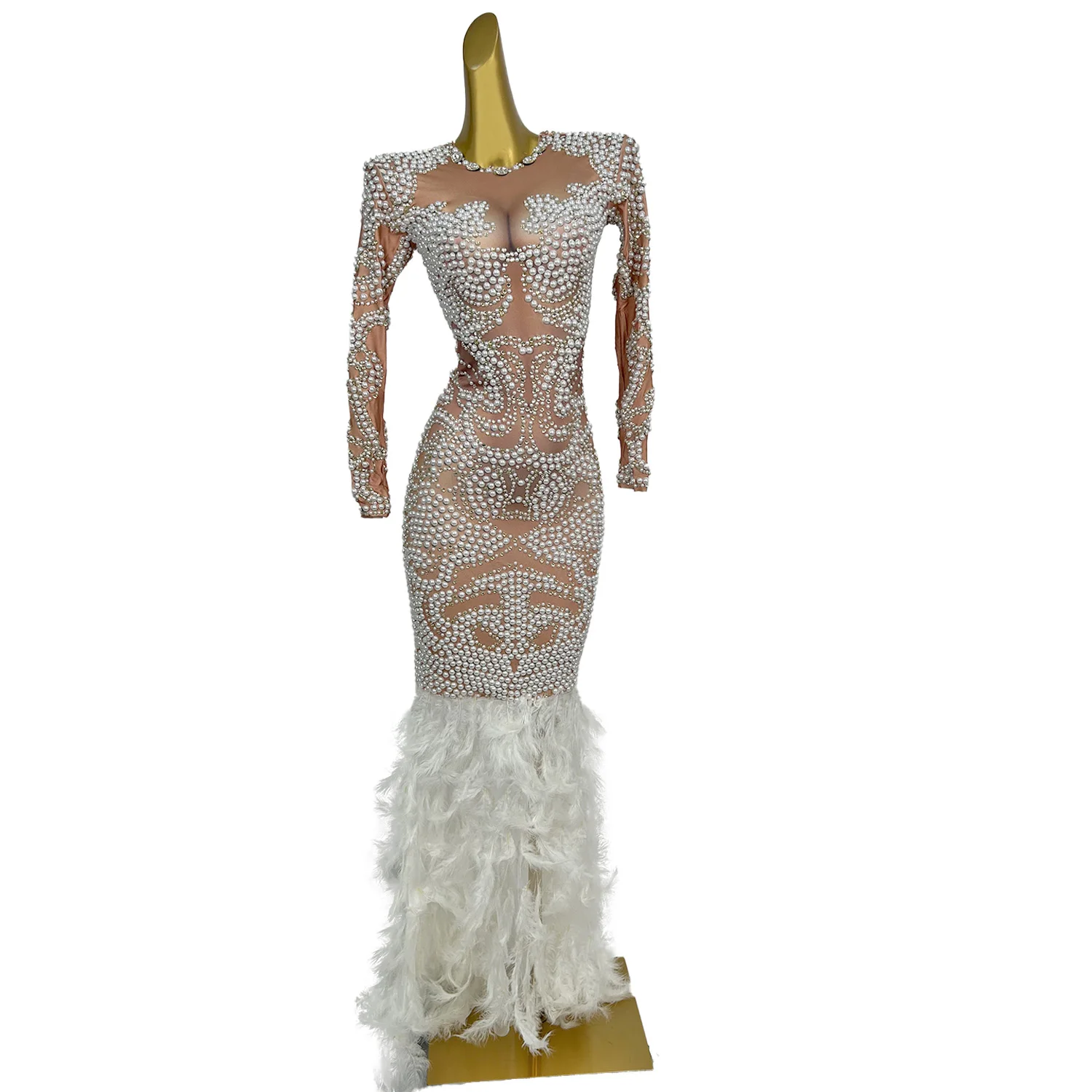 Zhenzhuyumao великолепное лоскутное платье с жемчужными перьями для банкета, дня рождения, Рождества, Хэллоуина, новогодней вечеринки, платье «рыбий хвост»
Zhenzhuyumao великолепное лоскутное платье с жемчужными перьями для банкета, дня рождения, Рождества, Хэллоуина, новогодней вечеринки, платье «рыбий хвост»