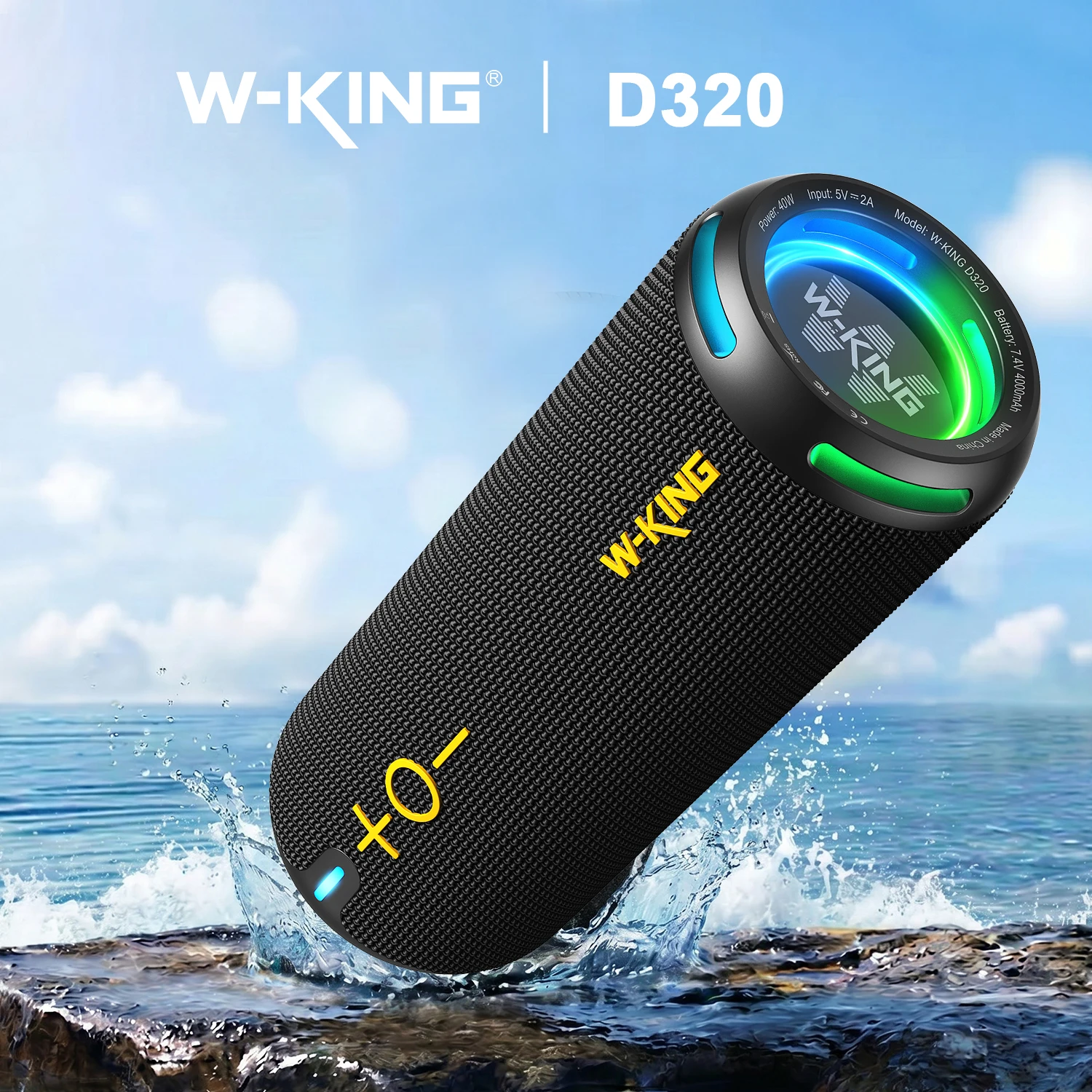 W-KING Portable Bluetooth Speakers Loud, IPX7 Waterproof Outdoor Speakers Wireless 360° Sound with Lights 40W Party Boombox
W-KING Portable Bluetooth Speakers Loud, IPX7 Waterproof Outdoor Speakers Wireless 360° Sound with Lights 40W Party Boombox