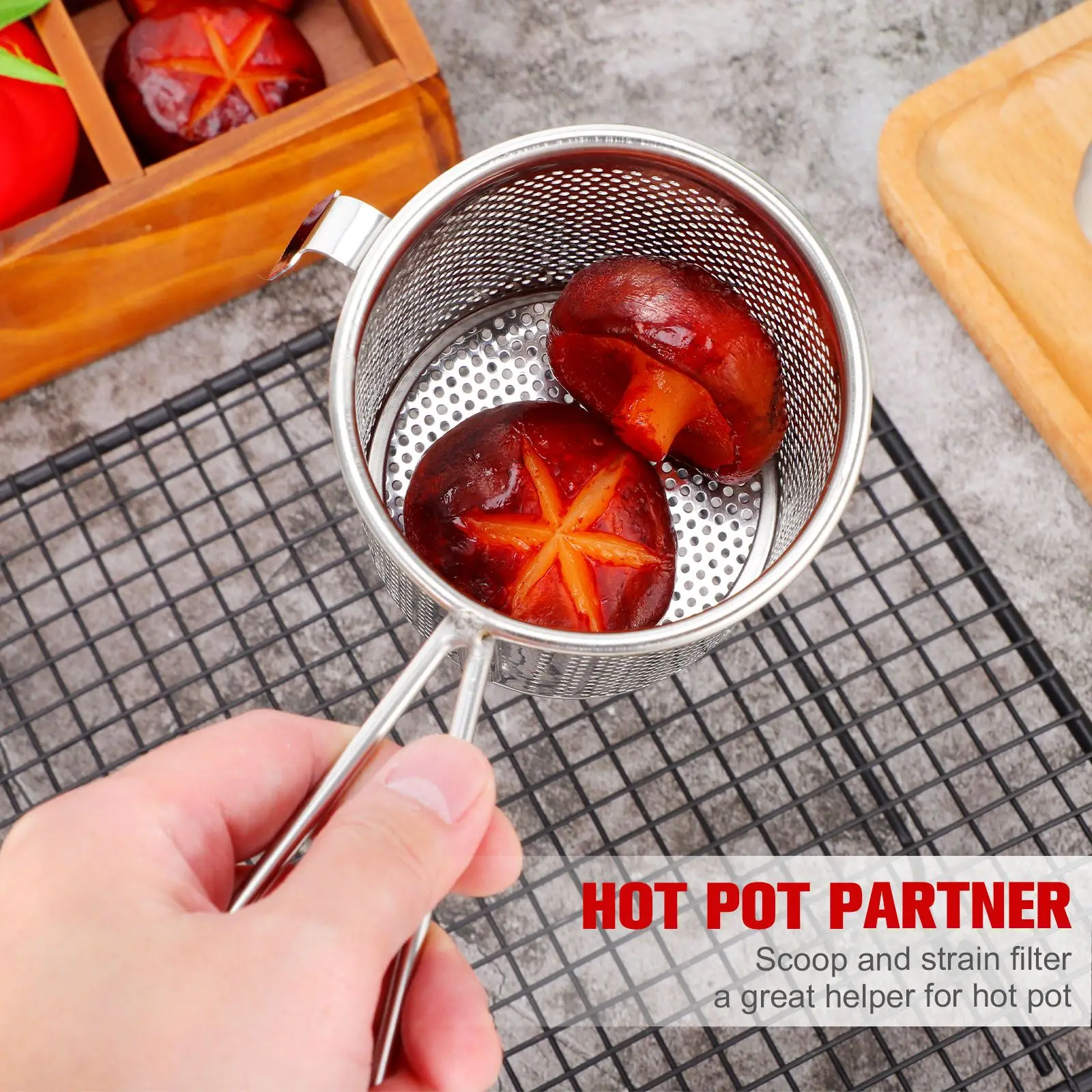Stainless Steel Hot Pot Colander 9CM Height Strainer Mesh Net Separation Colanders for Hotpot Easy Clean Kitchen Tool
Stainless Steel Hot Pot Colander 9CM Height Strainer Mesh Net Separation Colanders for Hotpot Easy Clean Kitchen Tool