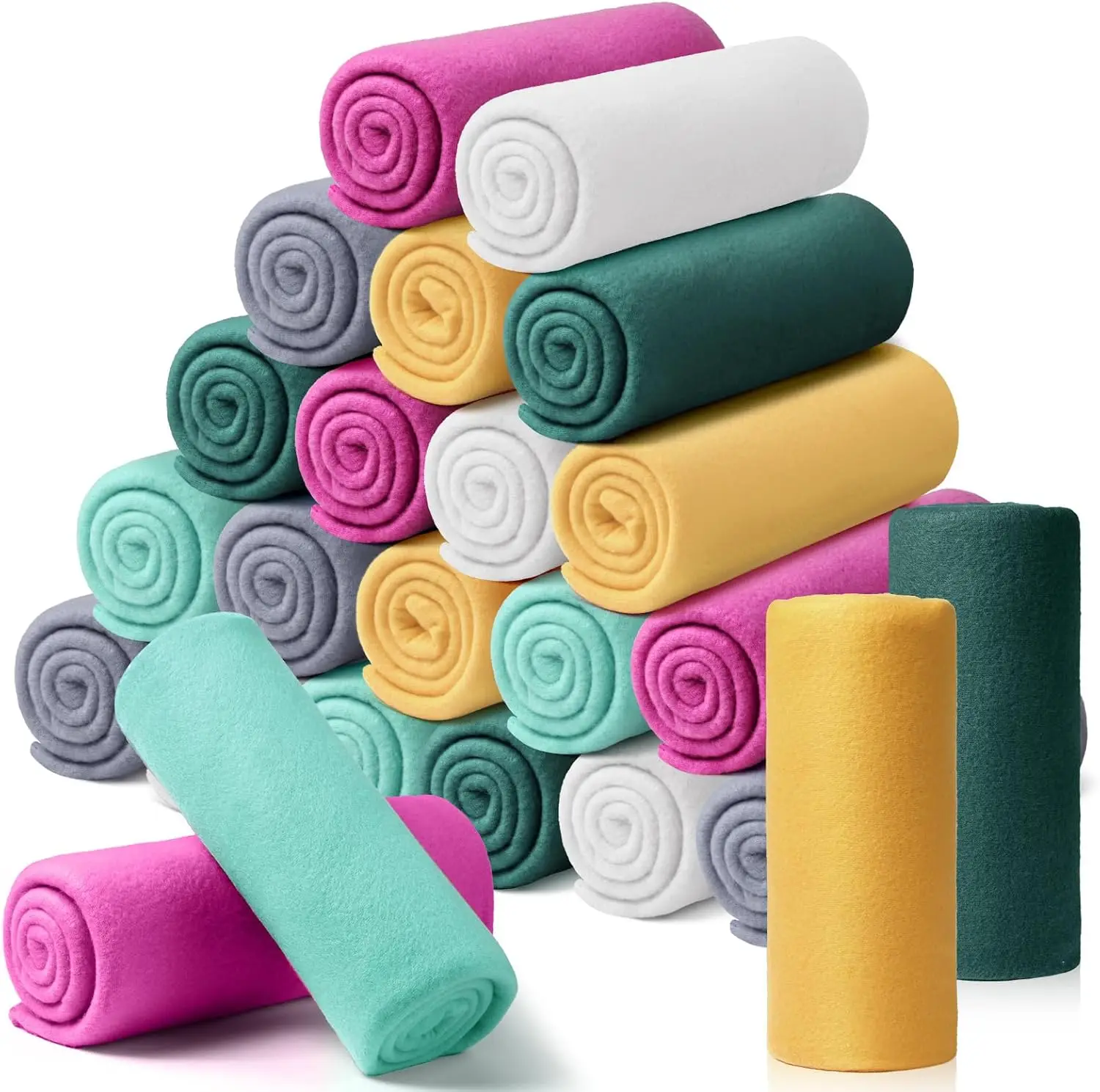 24 Packs Fleece Throw Blanket Soft Warm Lightweight Fleece Blanket Cozy Throw Bulk Blanket for Bed Couch Sofa Home
24 Packs Fleece Throw Blanket Soft Warm Lightweight Fleece Blanket Cozy Throw Bulk Blanket for Bed Couch Sofa Home