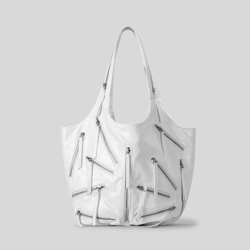 Retro Large-capacity Tote Bag for Autumn Winter 2025 Motorcycle Style Multi-zipper Design Hot Girl Single-shoulder Underarm Bag
Retro Large-capacity Tote Bag for Autumn Winter 2025 Motorcycle Style Multi-zipper Design Hot Girl Single-shoulder Underarm Bag