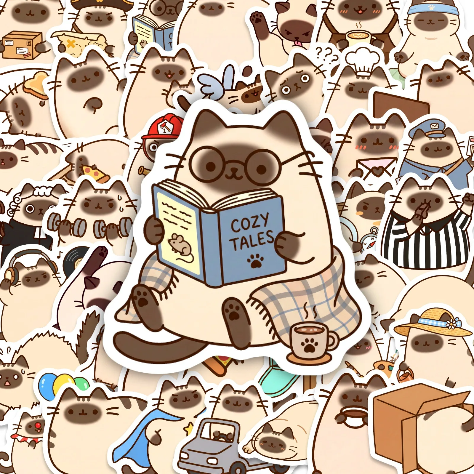 50/100PCS Cartoon Cute Cat Daily Stickers Cartoon Fun Cat Life Stickers Beautify Decoration Stationery Room Stickers
50/100PCS Cartoon Cute Cat Daily Stickers Cartoon Fun Cat Life Stickers Beautify Decoration Stationery Room Stickers