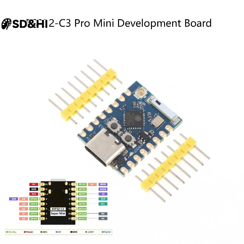 ESP32C3 Pro Mini Development Board WiFi Bluetooth Module ESP32 Development Board ESP32C3FN4 Chip Onboard For Electronic Projects