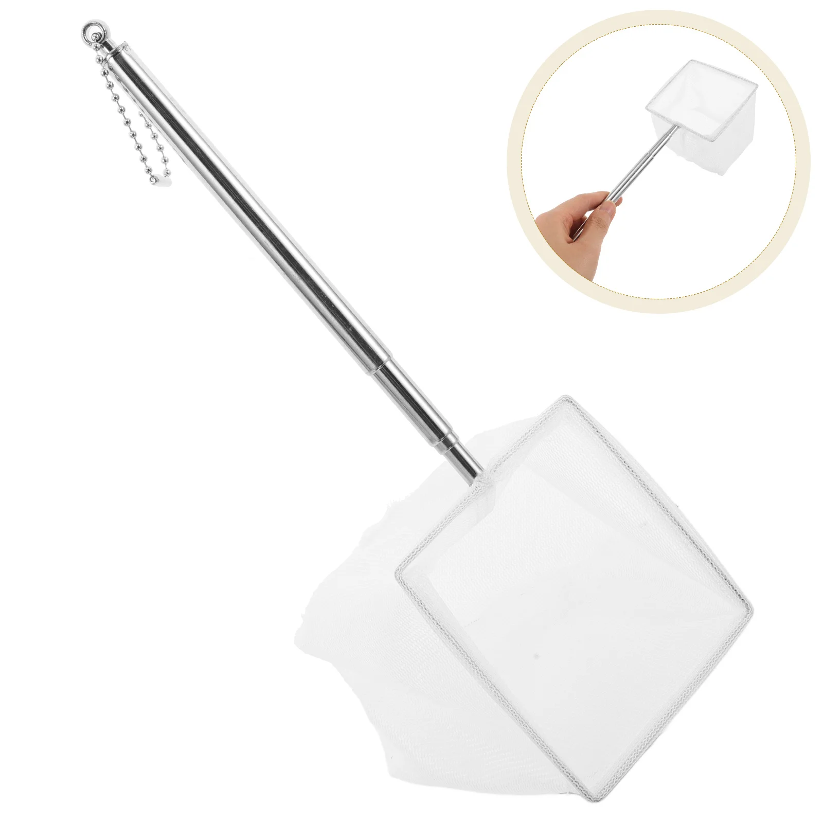 Fishing Landing Net Portable Stainless Steel Retractable Fishing Salvage Net Extend To 15.7 Inch Foldable Nylon Mesh Landing Net 
Fishing Landing Net Portable Stainless Steel Retractable Fishing Salvage Net Extend To 15.7 Inch Foldable Nylon Mesh Landing Net