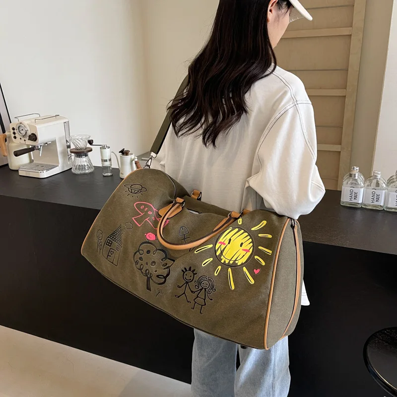 Large capacity travel bag with hand-held gift bag, unisex fitness handbag, printed sports diagonal cross bag
Large capacity travel bag with hand-held gift bag, unisex fitness handbag, printed sports diagonal cross bag