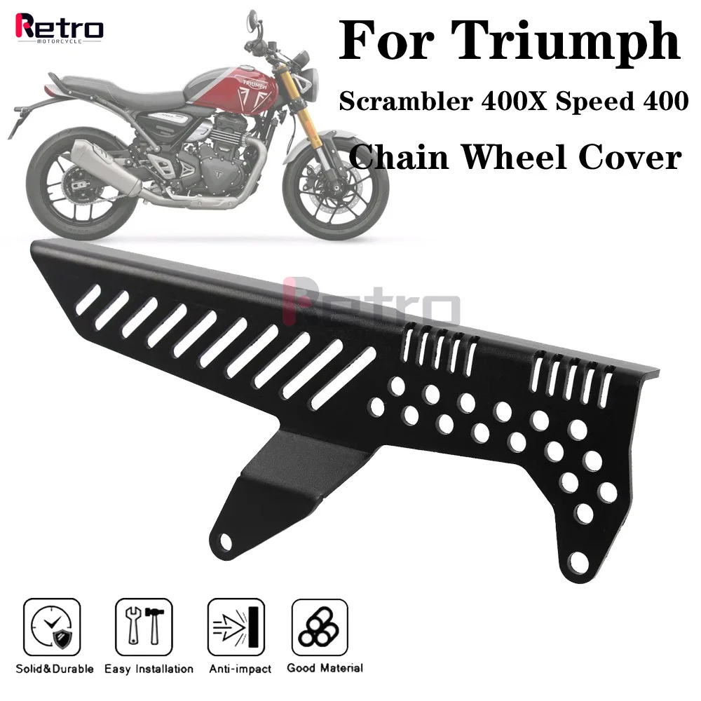Для Triumph Scrambler 400X Speed 400 аксессуары для мотоциклов, защитная крышка для цепи, крышка шестерни, металлическая защита 
Для Triumph Scrambler 400X Speed 400 аксессуары для мотоциклов, защитная крышка для цепи, крышка шестерни, металлическая защита
