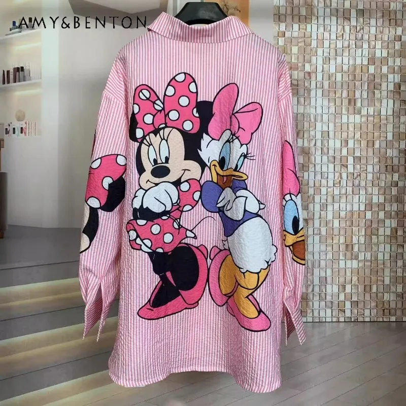 Women's Clothing 2025 Spring Summer Loose Oversized Y2k Top Blouse Cartoon Cute Age Reduction And Thin Long-sleeved Shirt Ladies
Women's Clothing 2025 Spring Summer Loose Oversized Y2k Top Blouse Cartoon Cute Age Reduction And Thin Long-sleeved Shirt Ladies
