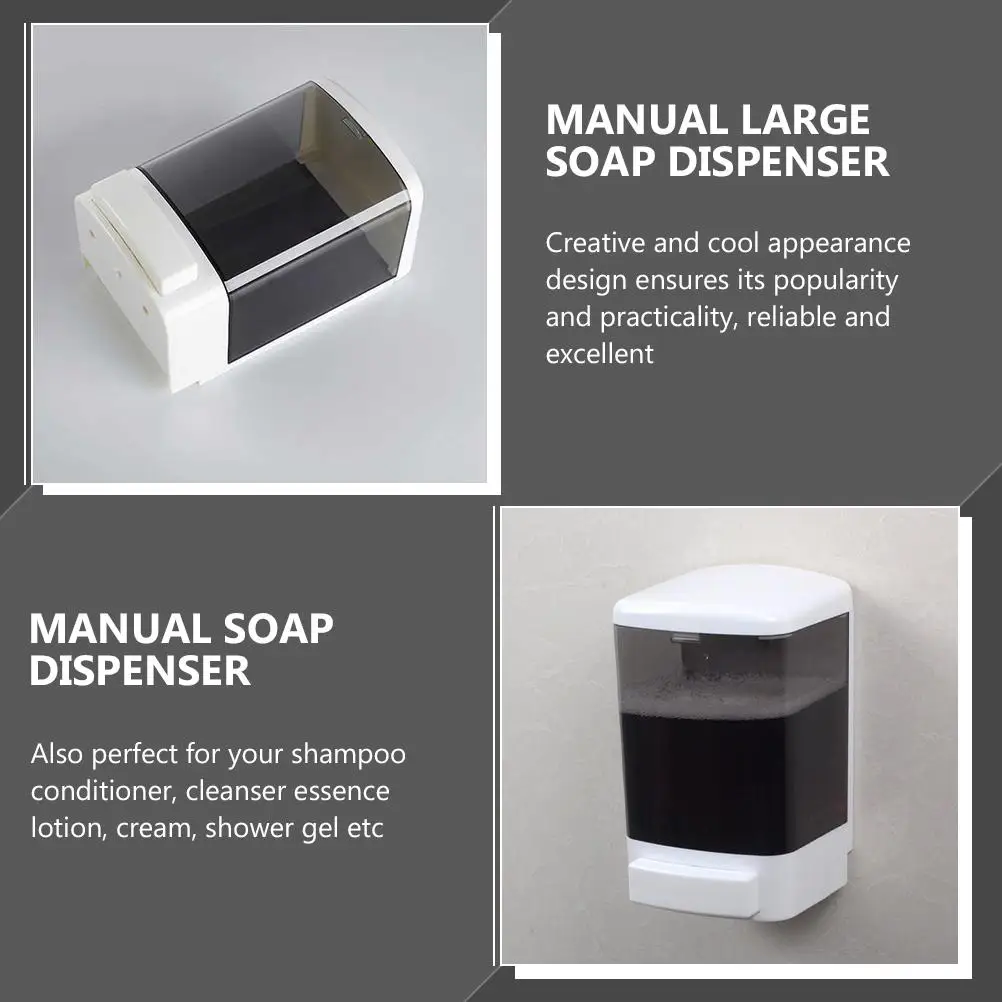 Wall Mounted Soap Dispenser Kitchen Bathroom Plastic Hand Pump Refillable Reusable Large Capacity Manual Dispensers for Liquid
Wall Mounted Soap Dispenser Kitchen Bathroom Plastic Hand Pump Refillable Reusable Large Capacity Manual Dispensers for Liquid