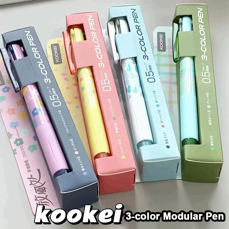 KOOKEI 3-in-1 Multifunctional Modular Pen Retractable 0.5mm Smooth Writing Tri-Color Gel Pens Office School Daily Practical Tool
KOOKEI 3-in-1 Multifunctional Modular Pen Retractable 0.5mm Smooth Writing Tri-Color Gel Pens Office School Daily Practical Tool