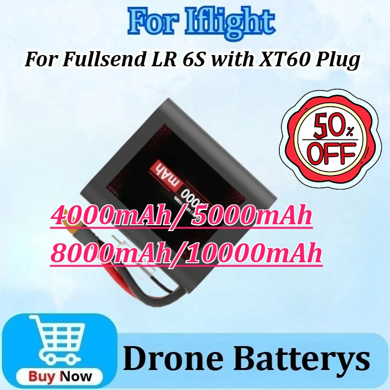 6S 22.2V 4000~10000mAh Li-Ion Battery for Iflight Fullsend for Chimera7 Pro V2 6S /7 ECO / BOB7 O39 ECO Drone Battery +XT60 Plug
6S 22.2V 4000~10000mAh Li-Ion Battery for Iflight Fullsend for Chimera7 Pro V2 6S /7 ECO / BOB7 O39 ECO Drone Battery +XT60 Plug