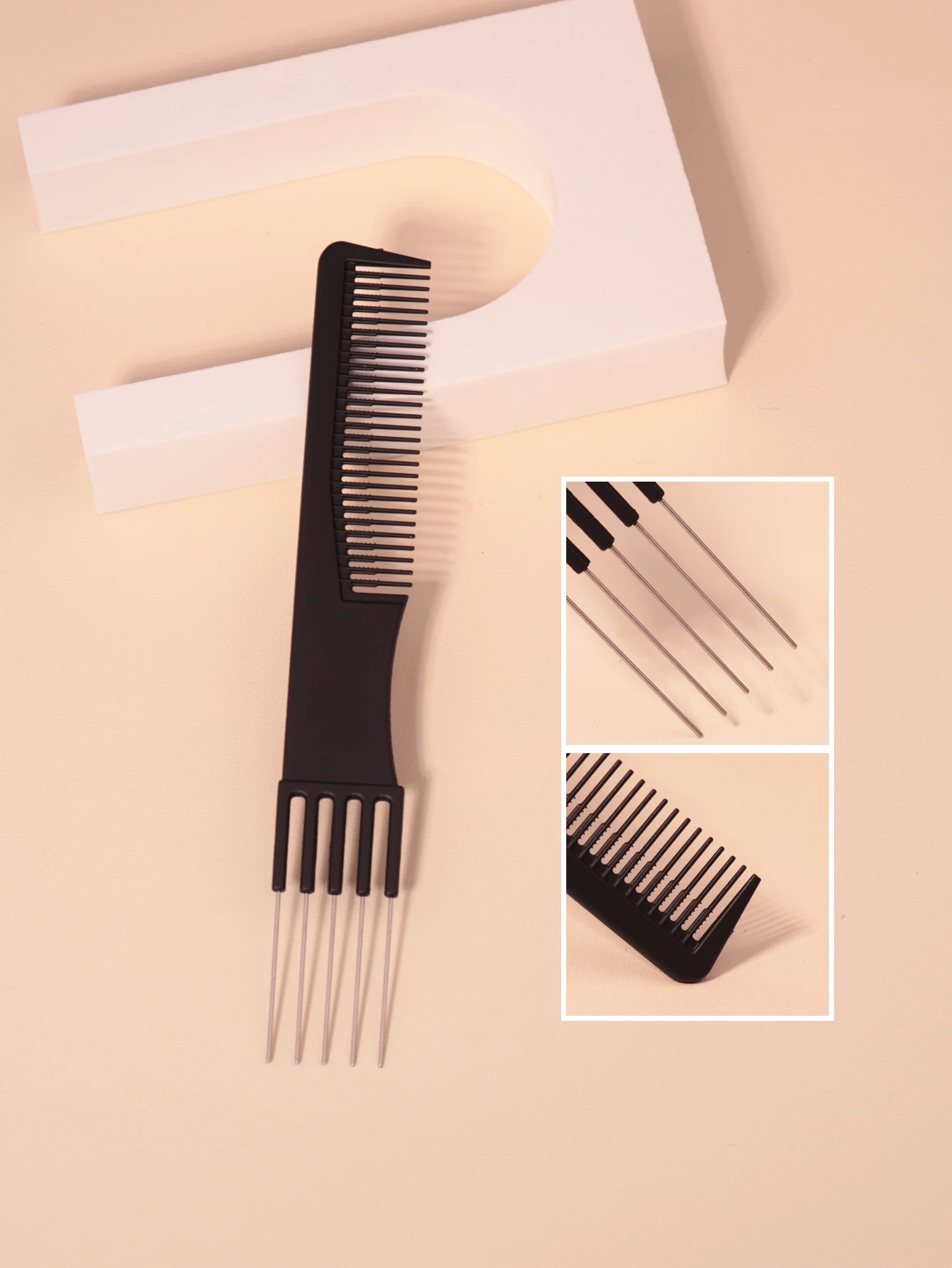 1/2pcs set of flat hair comb, made of ABS material, with simple steel needles and fine teeth,Special for real hair wigs
1/2pcs set of flat hair comb, made of ABS material, with simple steel needles and fine teeth,Special for real hair wigs