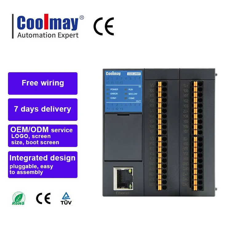 Программируемый логический контроллер Coolmay L02S, расширяемый ПЛК с бесплатным программным обеспечением
Программируемый логический контроллер Coolmay L02S, расширяемый ПЛК с бесплатным программным обеспечением