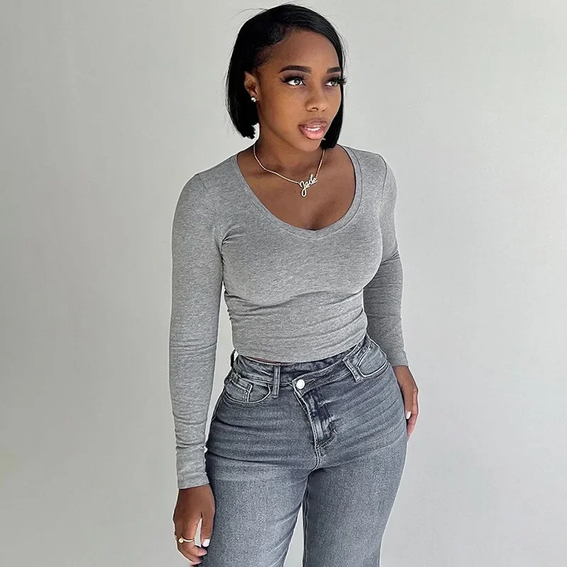 Solid Round Neck Long Sleeve Slim Fit Basic T Shirt for Women 2023 Autumn Winter Causal Pullovers Top Basic Tees Streetwear Y2K
Solid Round Neck Long Sleeve Slim Fit Basic T Shirt for Women 2023 Autumn Winter Causal Pullovers Top Basic Tees Streetwear Y2K