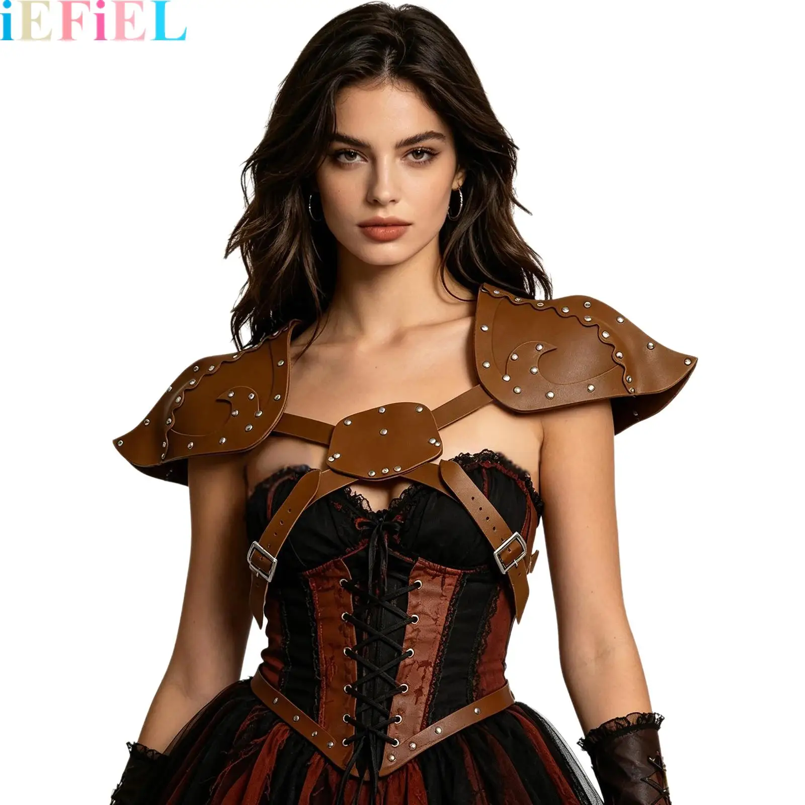 1Pcs Steampunk-style Leather Studded Shoulder Armor Adjustable Armor Harness for Halloween Costume Accessories
1Pcs Steampunk-style Leather Studded Shoulder Armor Adjustable Armor Harness for Halloween Costume Accessories