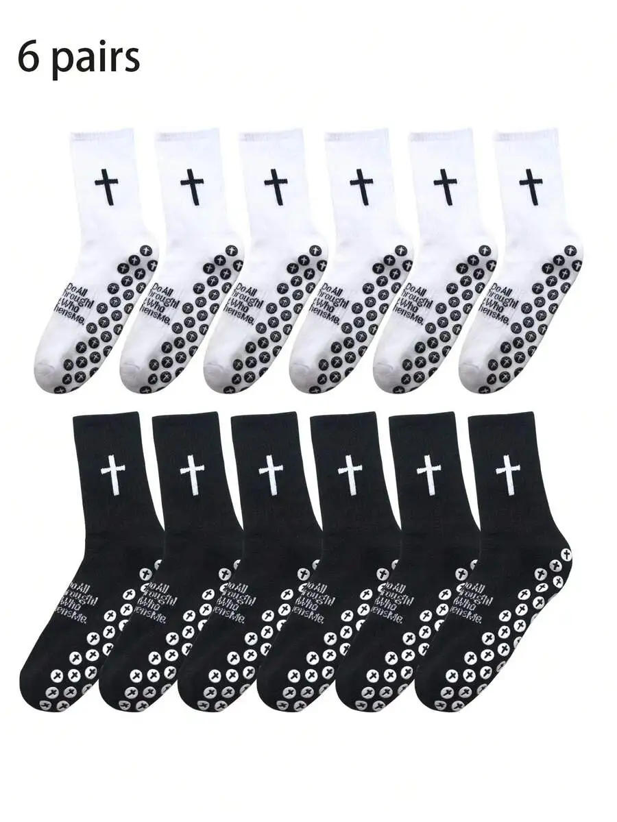 Unisex Adult Cross Pattern Non Slip Grip Socks All Seasons Anti Skid Sports Socks For Yoga Basketball Cycling
Unisex Adult Cross Pattern Non Slip Grip Socks All Seasons Anti Skid Sports Socks For Yoga Basketball Cycling