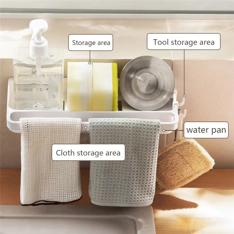WORTHOWN-Wall-Mounted Kitchen Storage Rack With Drainage Cloth And Dishwashing Towel Holder - Space-Saving, Easy To Install
WORTHOWN-Wall-Mounted Kitchen Storage Rack With Drainage Cloth And Dishwashing Towel Holder - Space-Saving, Easy To Install