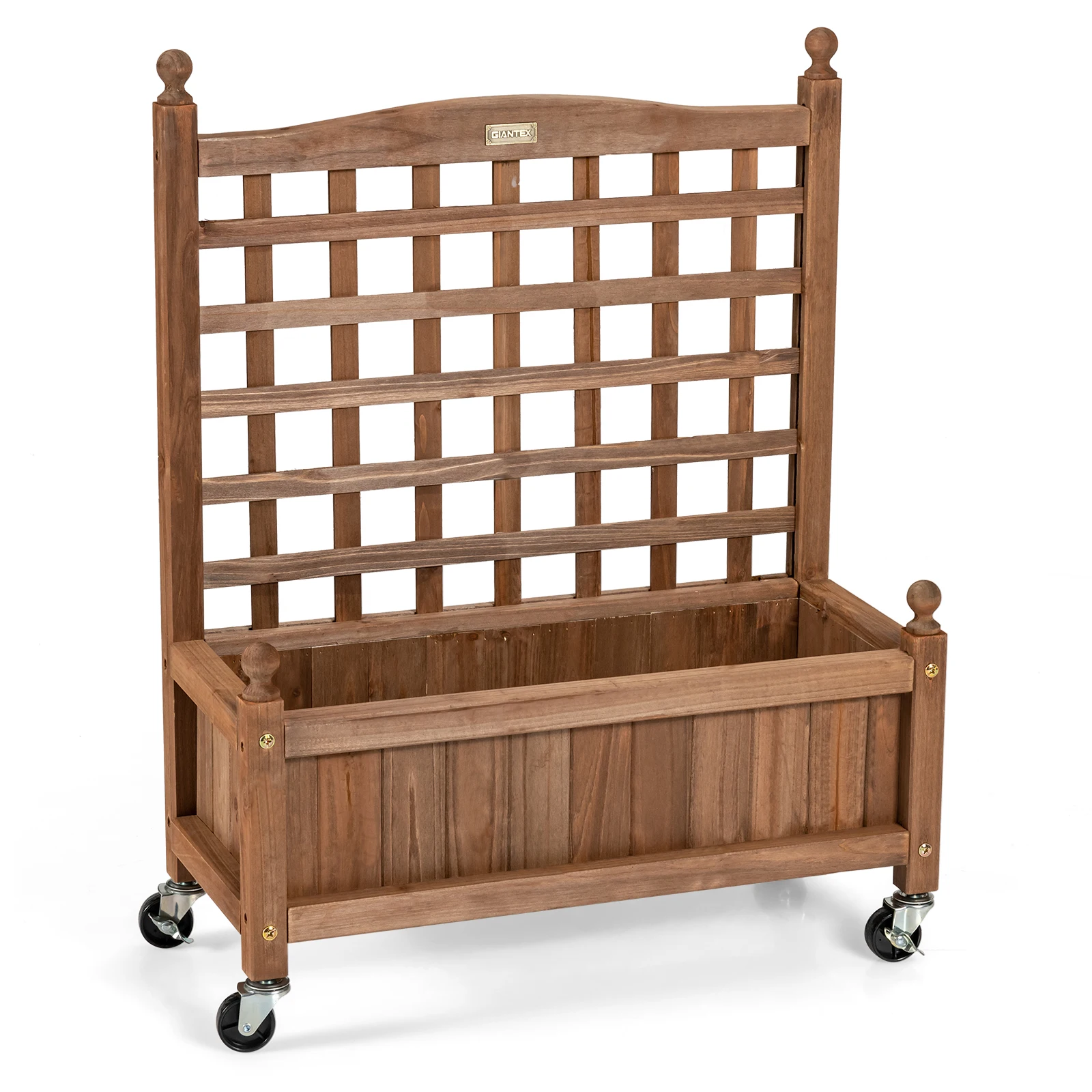 Wood Planter Box 32in w/Trellis Mobile Raised Bed for Climbing Plant
Wood Planter Box 32in w/Trellis Mobile Raised Bed for Climbing Plant