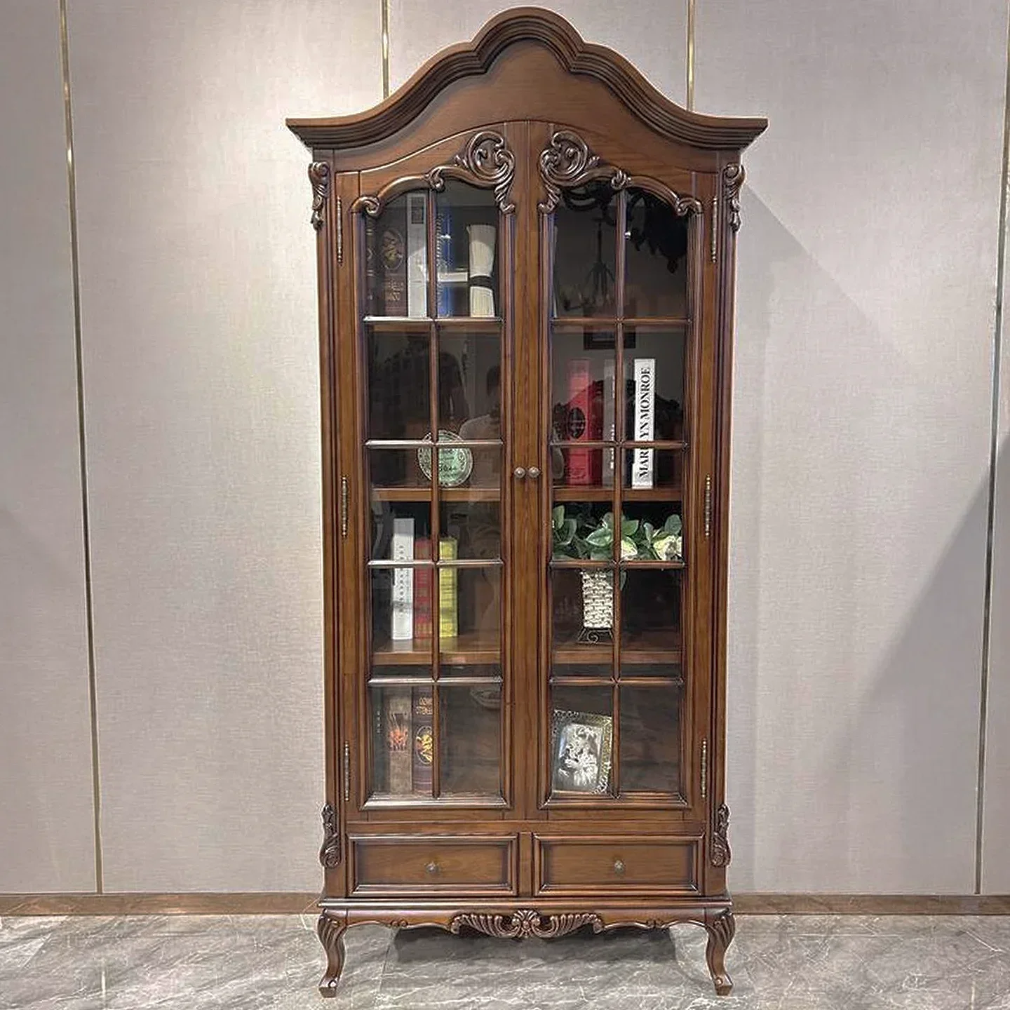 AA Retro bookcase solid wood European carved living room bookshelf old display shelf shelf French light luxury modern
AA Retro bookcase solid wood European carved living room bookshelf old display shelf shelf French light luxury modern