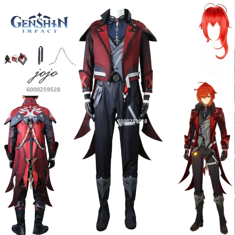 Genshin Impact Diluc Ragnvindr Cosplay Costume Adult Carnival Uniform Anime Clothes Red Dead of Night Halloween Party Comic Con
Genshin Impact Diluc Ragnvindr Cosplay Costume Adult Carnival Uniform Anime Clothes Red Dead of Night Halloween Party Comic Con
