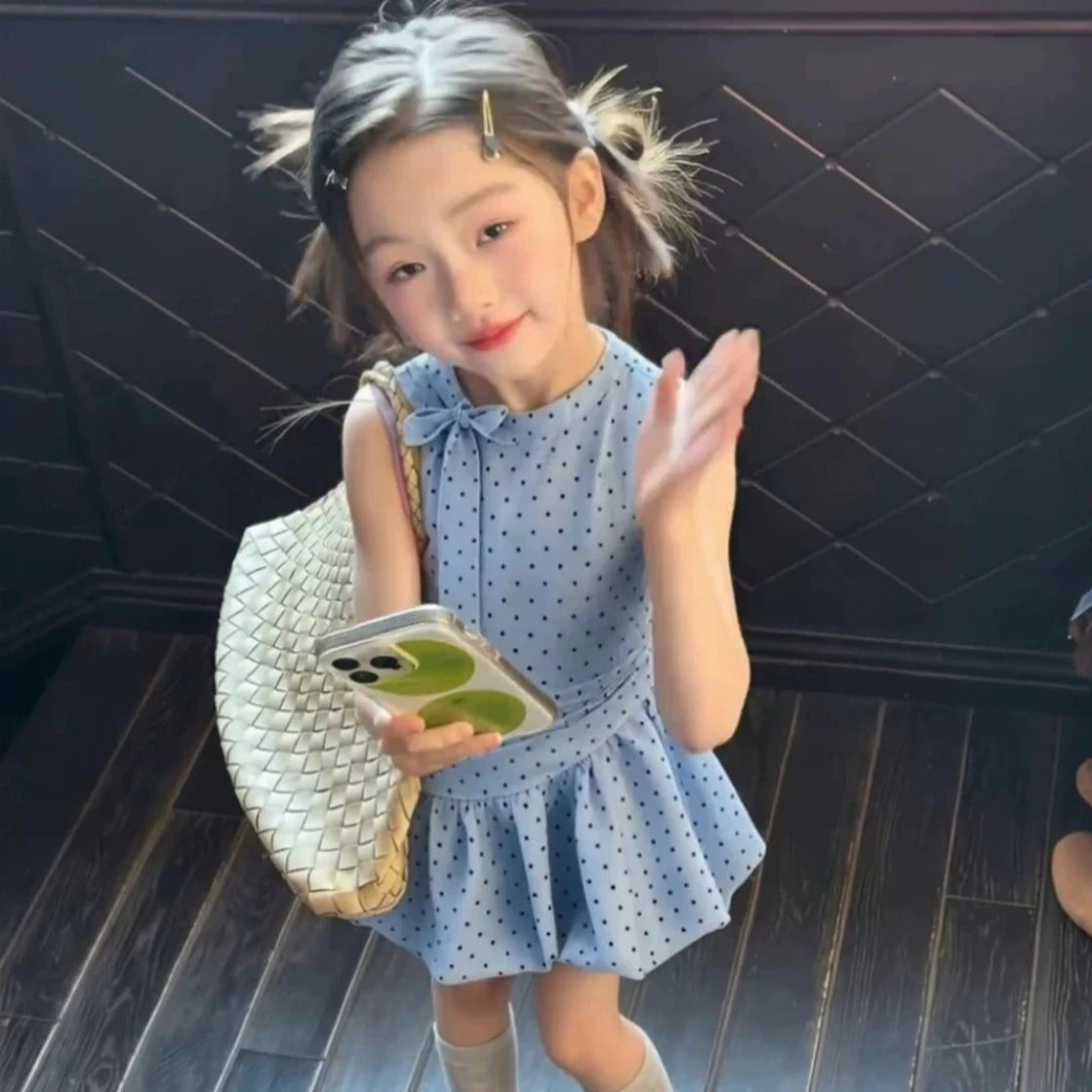 Girls Dress 2026 Spring and Summer New Children's Clothing Korean Style Girl Baby Fashion Bow Tie Polka Dot Dress Simple
Girls Dress 2026 Spring and Summer New Children's Clothing Korean Style Girl Baby Fashion Bow Tie Polka Dot Dress Simple