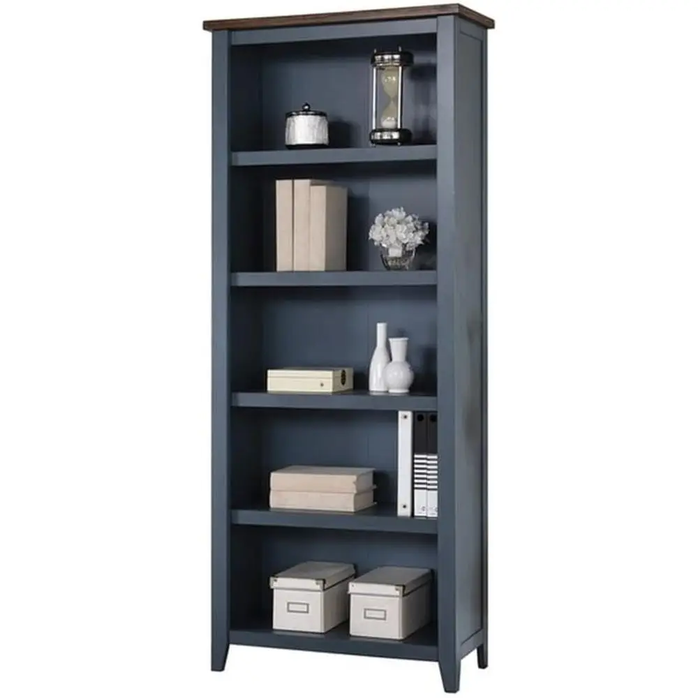 Dusty Blue 72 High Solid Wood 4-Shelf Bookcase
Dusty Blue 72 High Solid Wood 4-Shelf Bookcase