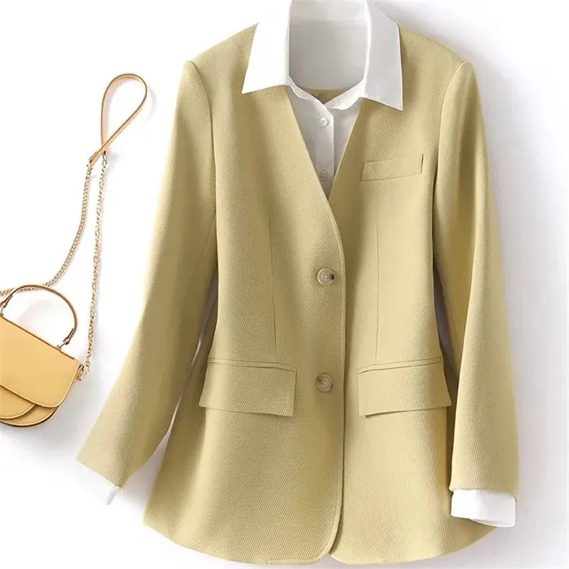Fake Two Shirt Collar Slimming Suit Jacket Female 2024 NEW Spring And Autumn Coat Loose Women's Blazer Tops Casaco Feminino
Fake Two Shirt Collar Slimming Suit Jacket Female 2024 NEW Spring And Autumn Coat Loose Women's Blazer Tops Casaco Feminino
