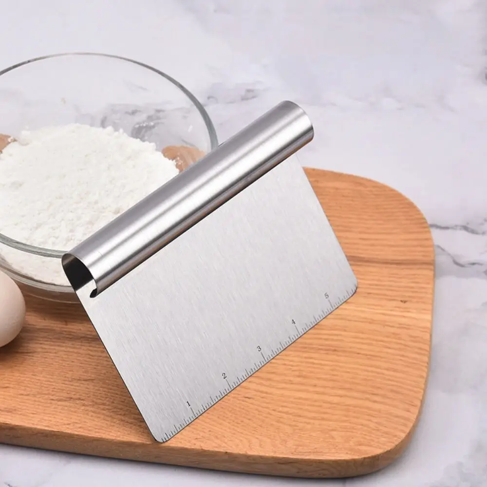 Easy To Clean Stainless Steel Dough Cutter Curled Edge Integrated Pizza Scraper Manual Graduated Pancake Scraper Noodle
Easy To Clean Stainless Steel Dough Cutter Curled Edge Integrated Pizza Scraper Manual Graduated Pancake Scraper Noodle