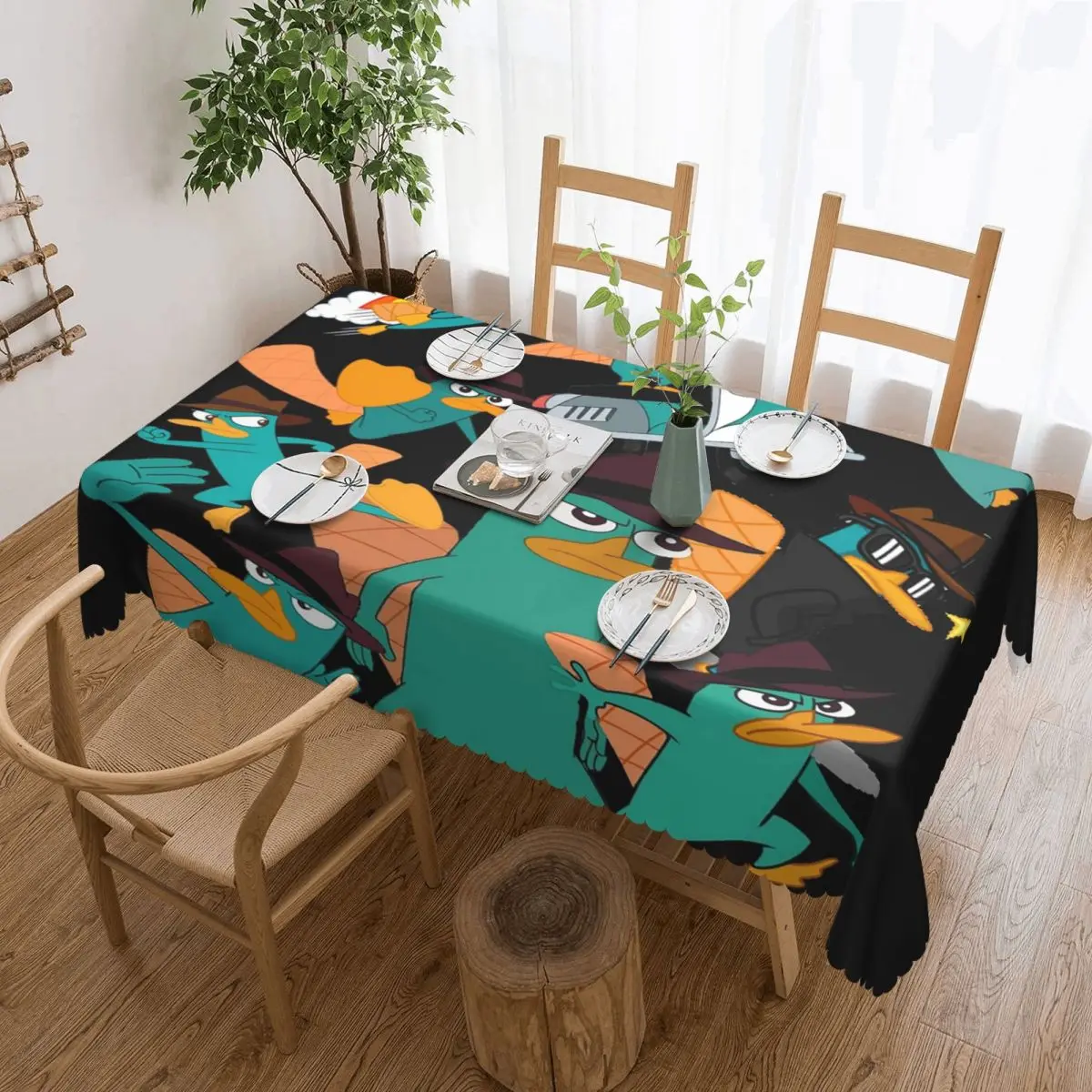 Perry The Platypus Phineas And Ferb, прямоугольная скатерть на заказ, водонепроницаемая скатерть для обеденных мероприятий, скатерть
Perry The Platypus Phineas And Ferb, прямоугольная скатерть на заказ, водонепроницаемая скатерть для обеденных мероприятий, скатерть