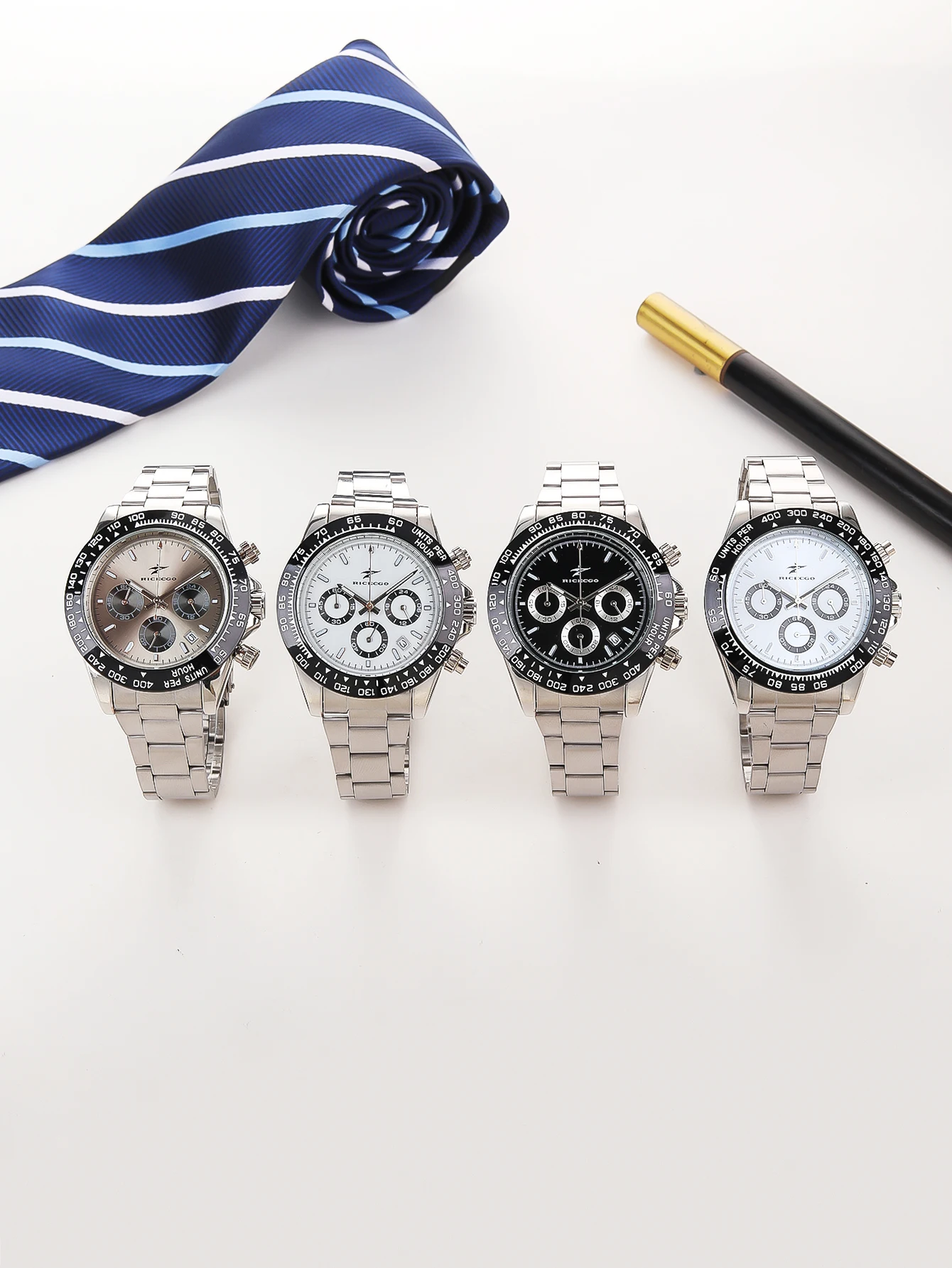 Мужские кварцевые часы, ремешок из нержавеющей стали, многофункциональный циферблат, кольцо для измерения скорости, дизайн небольшого циферблата, модные спортивные часы
Мужские кварцевые часы, ремешок из нержавеющей стали, многофункциональный циферблат, кольцо для измерения скорости, дизайн небольшого циферблата, модные спортивные часы