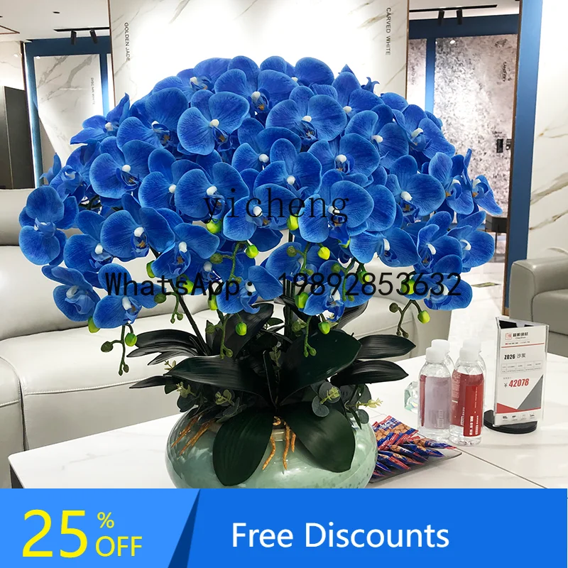 X1 Phalaenopsis Artificial Floral Arrangement Ceramic Vase Living Room Coffee Table Decoration Simple fairy garden
X1 Phalaenopsis Artificial Floral Arrangement Ceramic Vase Living Room Coffee Table Decoration Simple fairy garden