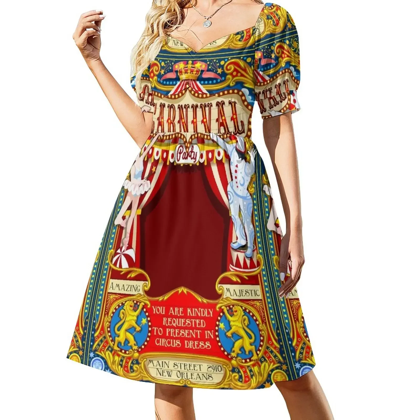 Circus Carnival Invite Poster Short-Sleeved Dress bandage dress evening dress women womens clothing
Circus Carnival Invite Poster Short-Sleeved Dress bandage dress evening dress women womens clothing