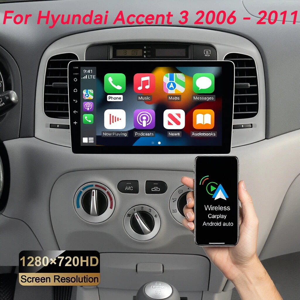 Android 16 Carplay Auto For Hyundai Accent 3 2006 - 2011 Car Radio Stereo Head Unit Multimedia Video Player Bluetooth 5G Wifi
Android 16 Carplay Auto For Hyundai Accent 3 2006 - 2011 Car Radio Stereo Head Unit Multimedia Video Player Bluetooth 5G Wifi