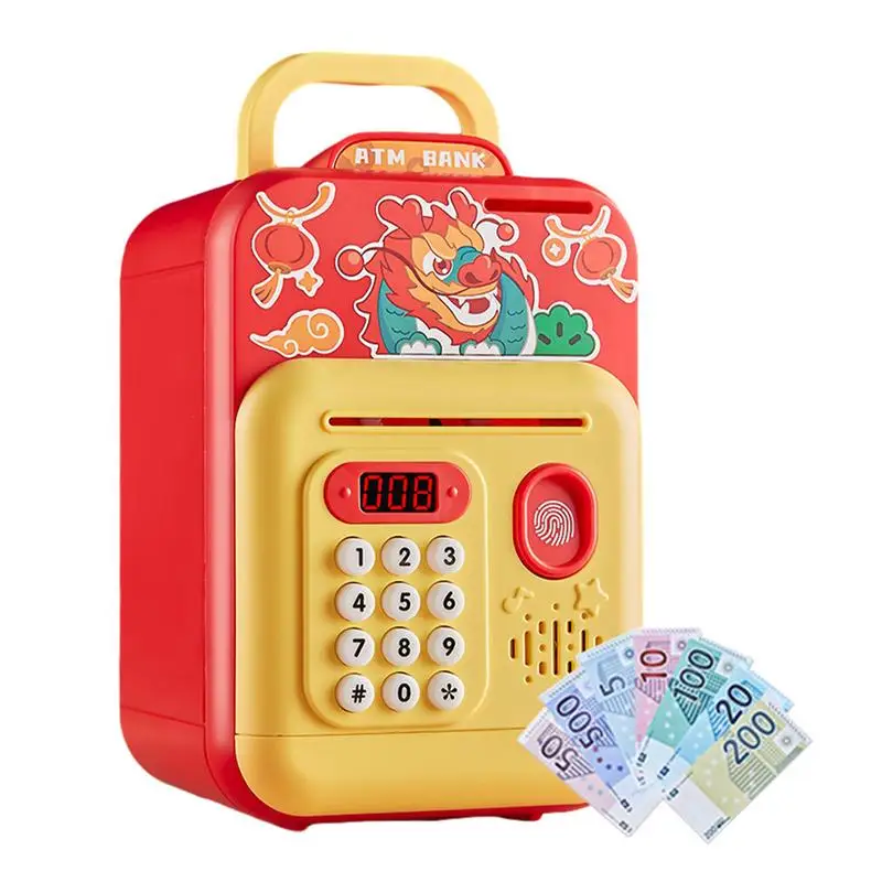 Cash Coin Money Box Dragon Year Cartoon Safe Bank Box Portable Mini ATM Password Money Bank Birthday Gift For Children Boys
Cash Coin Money Box Dragon Year Cartoon Safe Bank Box Portable Mini ATM Password Money Bank Birthday Gift For Children Boys