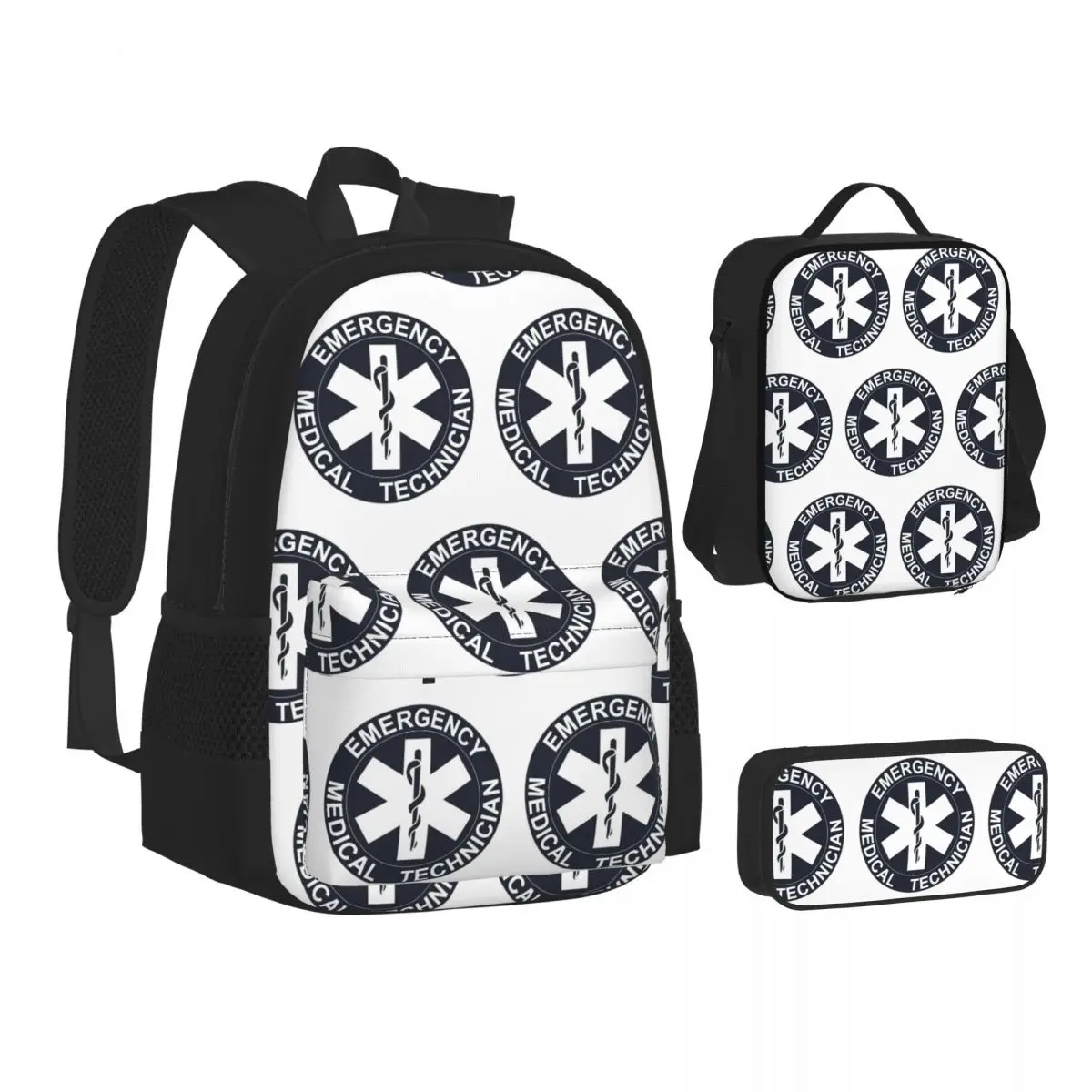 Emt Star Of Life Emergency Medical Backpacks Students Bookbag School Bags Children Rucksack Lunch Bag Pen Bag Three-Piece Set
Emt Star Of Life Emergency Medical Backpacks Students Bookbag School Bags Children Rucksack Lunch Bag Pen Bag Three-Piece Set