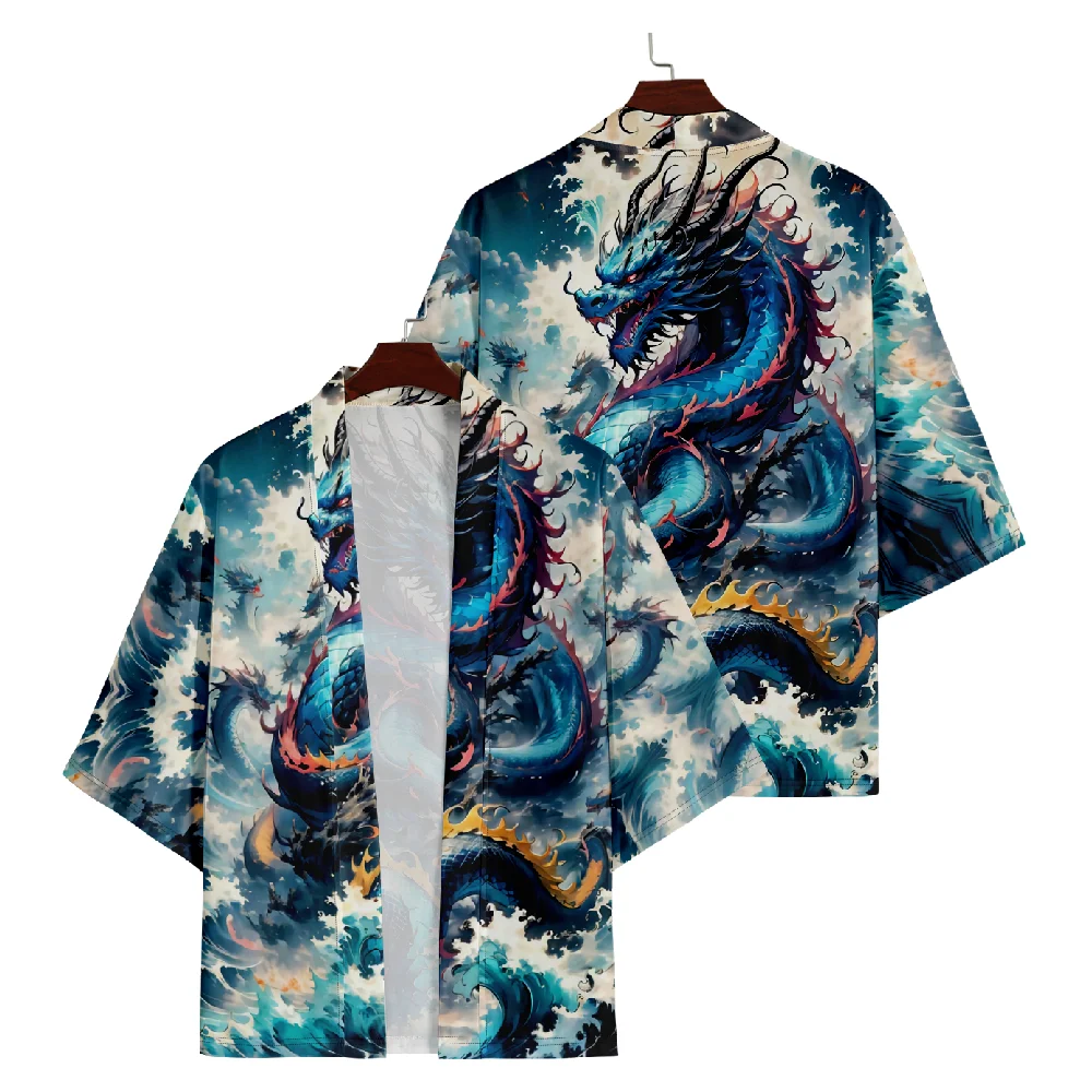 Plus Size 4XL 5XL 6XL Loose Women Men's Chinese Dragon Print Clothing Japanese Traditional Kimono Cardigan for Summer Haori
Plus Size 4XL 5XL 6XL Loose Women Men's Chinese Dragon Print Clothing Japanese Traditional Kimono Cardigan for Summer Haori