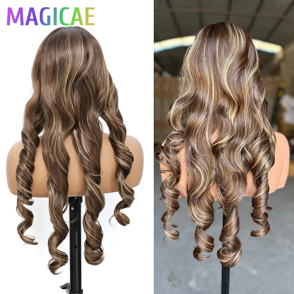 Magicae 30 дюймов 13X4 свободные объемные волны кружевные фронтальные парики Ombre Blond 613 # Коричневые био синтетические термостойкие фронтальные парики для волос
Magicae 30 дюймов 13X4 свободные объемные волны кружевные фронтальные парики Ombre Blond 613 # Коричневые био синтетические термостойкие фронтальные парики для волос