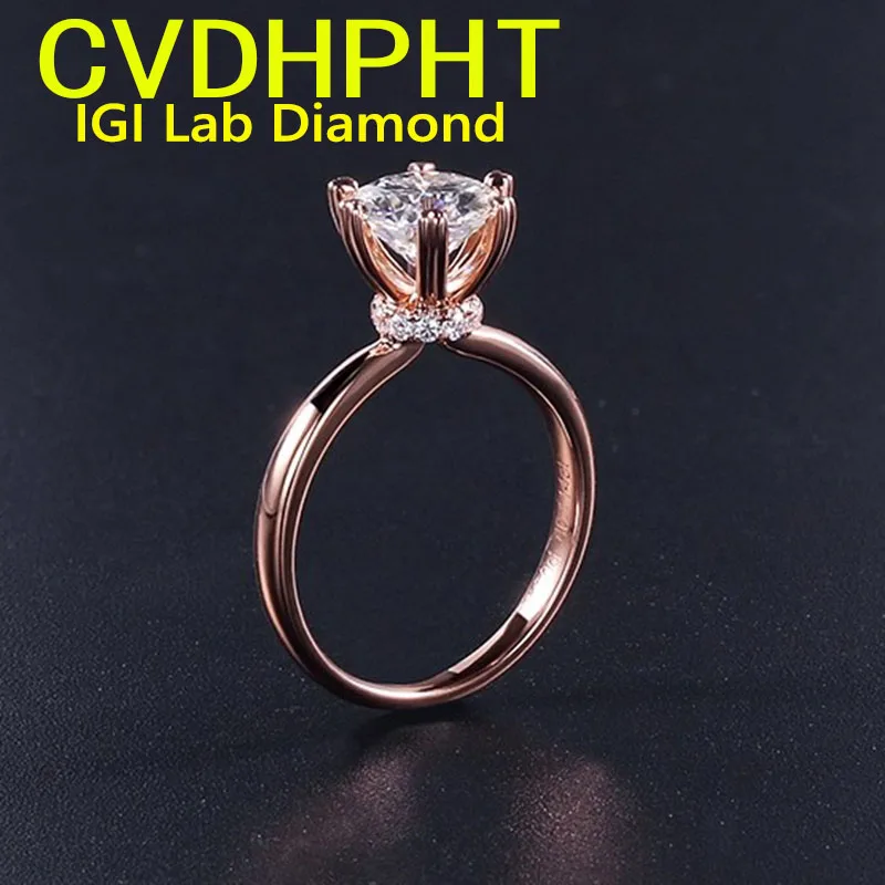 Custom Real Real 18K Rose gold IGI Lab grown Diamond Ring Round cut Diamond wedding ring Factory
Custom Real Real 18K Rose gold IGI Lab grown Diamond Ring Round cut Diamond wedding ring Factory 