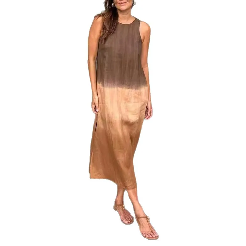 2025 New Fashion Gradient Sleeveless Dress Women Summer Casual Retro Round Neck SlitDresses For Women Loose Family Skirt
2025 New Fashion Gradient Sleeveless Dress Women Summer Casual Retro Round Neck SlitDresses For Women Loose Family Skirt