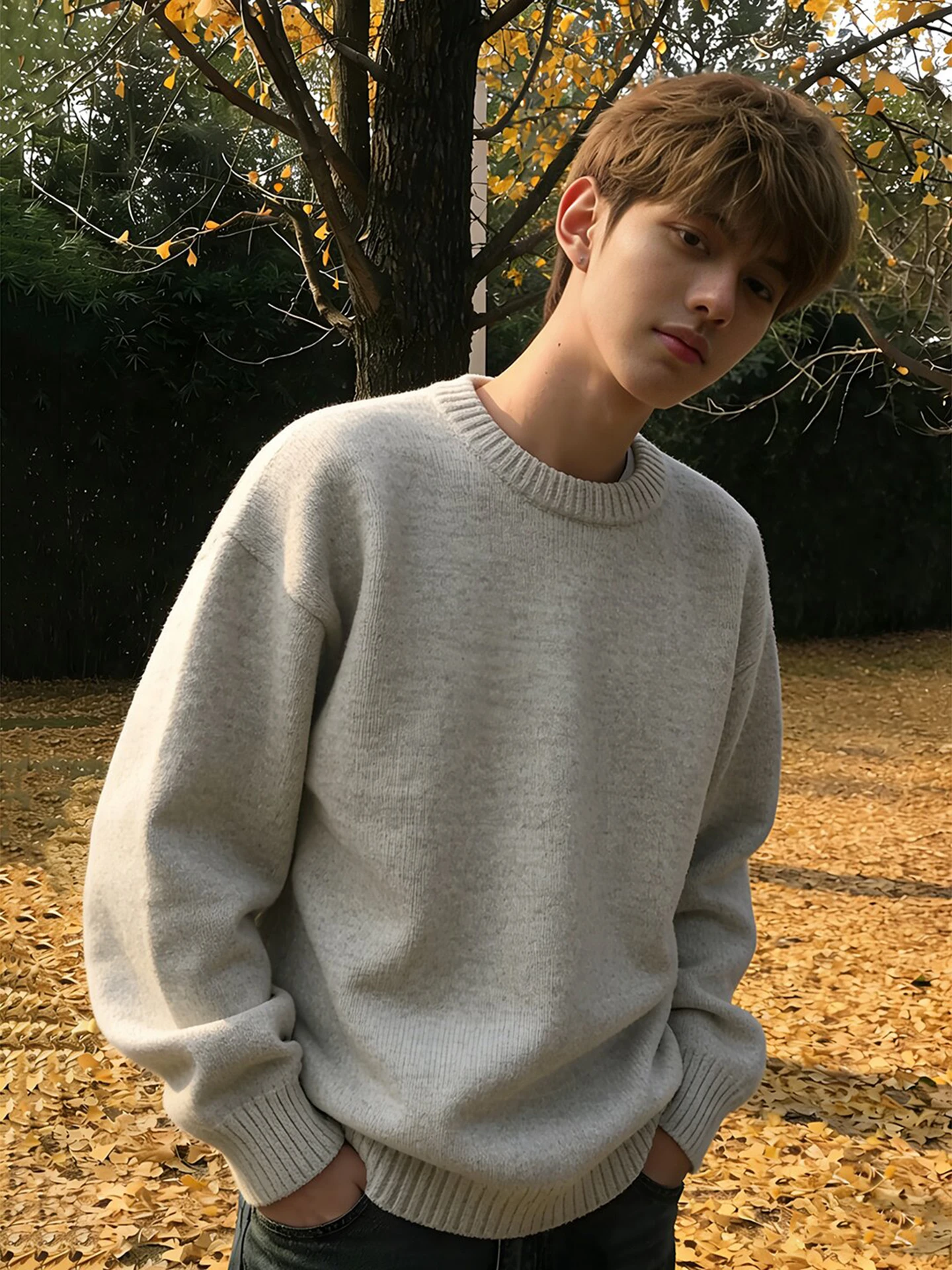 American Sle Light ey Fce Lined round Ne Knitwear Men's Base Layer irt Youthful Lazy Sle Knitted Jaet
American Sle Light ey Fce Lined round Ne Knitwear Men's Base Layer irt Youthful Lazy Sle Knitted Jaet