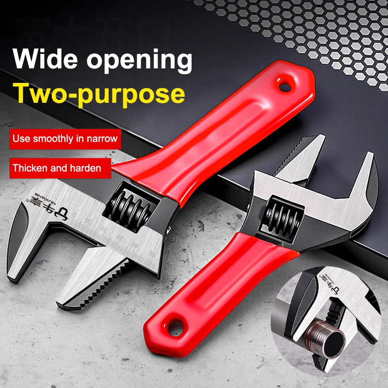1 Pcs 6/8" Short Handle Adjustable Wrench Oversized Open Bathroom Wrench Mini Small Board Large-diameter Adjustable Short Handle
1 Pcs 6/8" Short Handle Adjustable Wrench Oversized Open Bathroom Wrench Mini Small Board Large-diameter Adjustable Short Handle