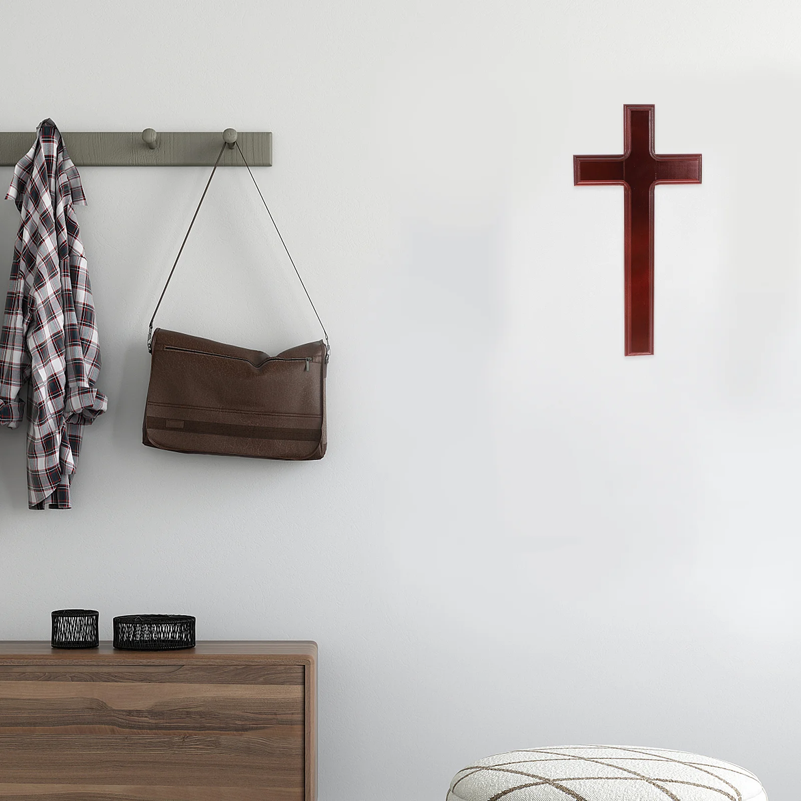32Cm Wooden Jesus Cross Wall Mounted Decor Hanging Ornament For Home Church Religious Gift Thick Fade Resistant Pendant
32Cm Wooden Jesus Cross Wall Mounted Decor Hanging Ornament For Home Church Religious Gift Thick Fade Resistant Pendant