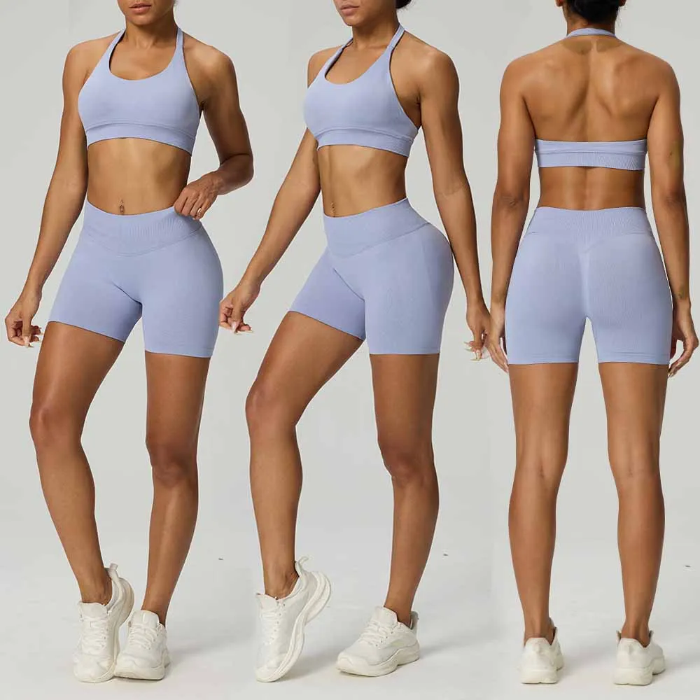 GYM SKIMS Sports Set 2Pcs Women's Yoga Halter Neck Bra Backless Fitted Fitness Corset Push Up Pilates Yoga Top Shorts Leg Pants
GYM SKIMS Sports Set 2Pcs Women's Yoga Halter Neck Bra Backless Fitted Fitness Corset Push Up Pilates Yoga Top Shorts Leg Pants