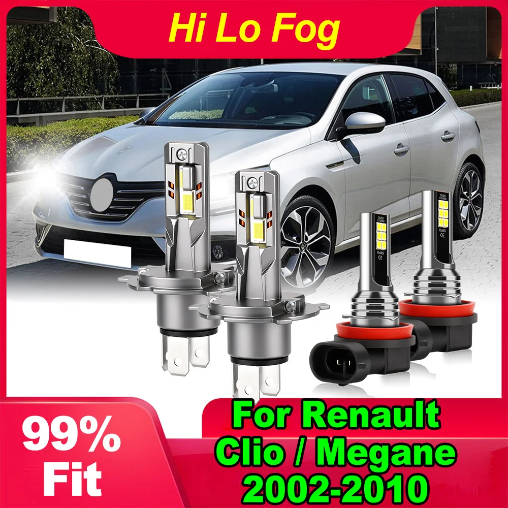 For Renault Clio / Megane 2002-2010 2009 2010 H4 High/Low Beam LED Headlight Bulbs Super Bright 6000K White H11 Auto Fog Lights
For Renault Clio / Megane 2002-2010 2009 2010 H4 High/Low Beam LED Headlight Bulbs Super Bright 6000K White H11 Auto Fog Lights