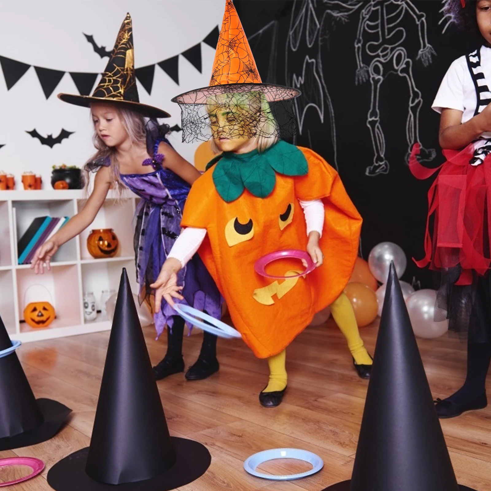 3 Pcs Witch Hat Halloween Party Hats Supplies Prom Decorations Lace Cloth Creative
3 Pcs Witch Hat Halloween Party Hats Supplies Prom Decorations Lace Cloth Creative
