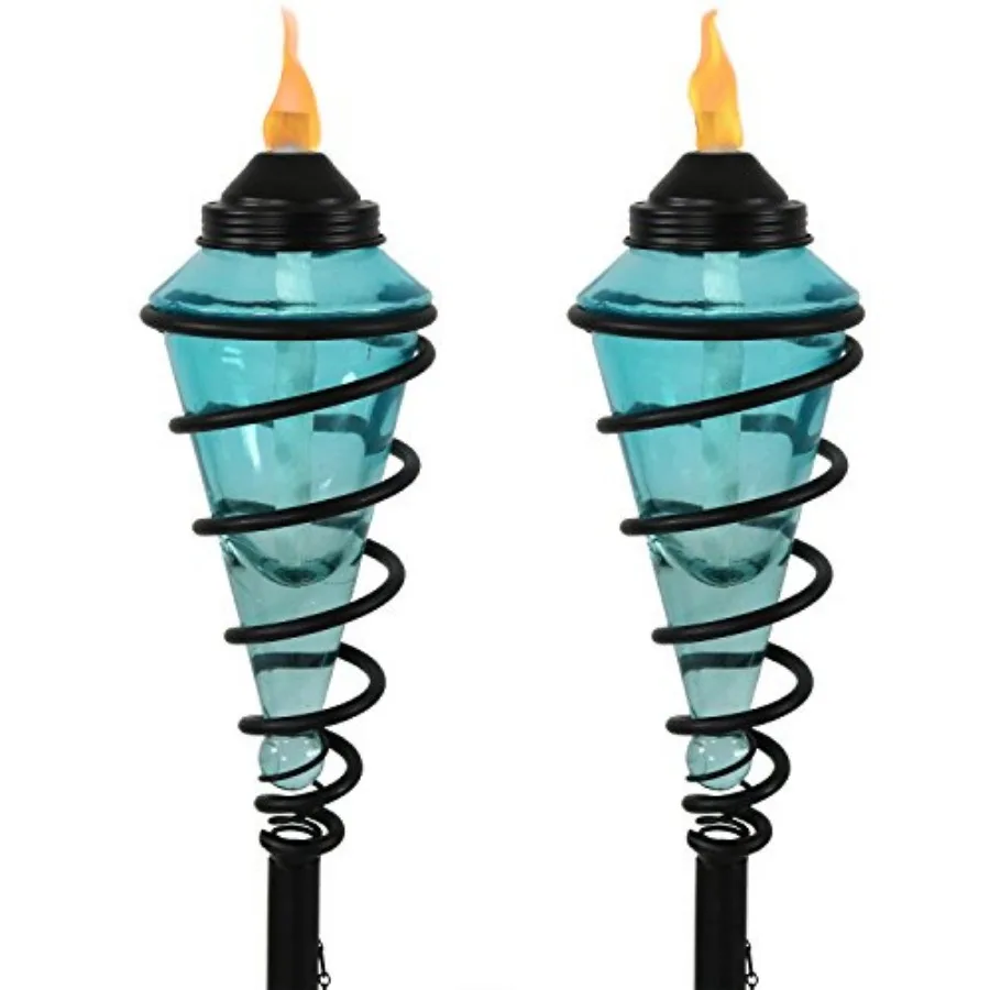 Sunnydaze Glass Patio Torch Set of 2-25 to 66-Inch - Outdoor Patio and Lawn Torches with Adjustable Height for Garden Deck and
Sunnydaze Glass Patio Torch Set of 2-25 to 66-Inch - Outdoor Patio and Lawn Torches with Adjustable Height for Garden Deck and